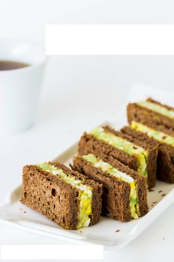 Avocado egg tea sandwich